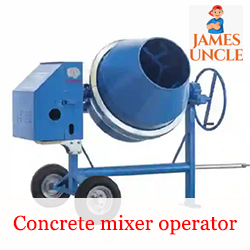Concrete mixer operator Mr. Rahaman Laskar in Chamrail